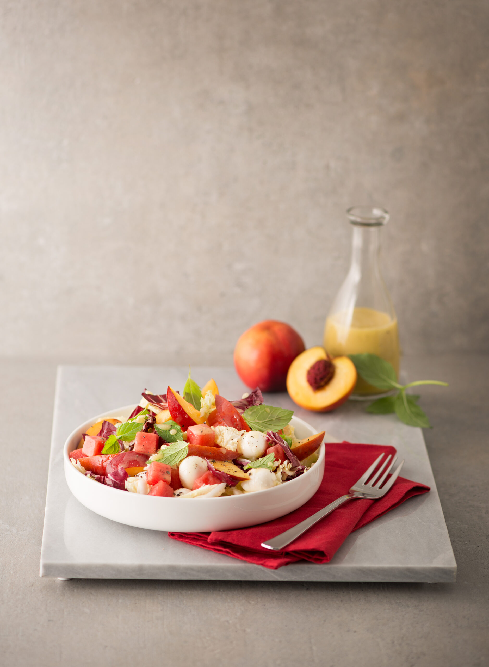Pfirsich Salat